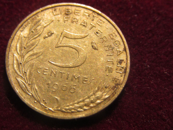 5 centimes 1966. Ranska-France