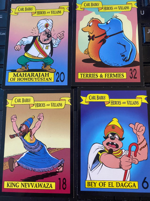 Carl Barks -keräilykortit 4 kpl