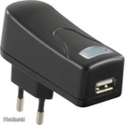 Deltaco USB laturi kotiin, USB A naaras, 1A *UUSI* - pikkukuva 1