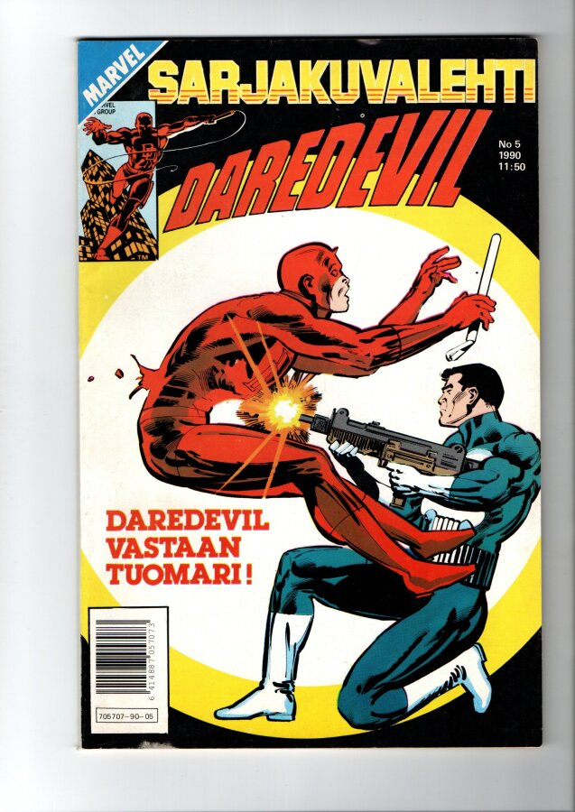 MARVEL SARJAKUVALEHTI n:o 5 1990 DAREDEVIL vastaan Tuomari
