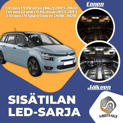 Citroen C4 Picasso (MK2) Sisätilan LED-sarja 12-