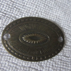 Ompelumerkki / Merkki metallia soikea 3 x 4,5 cm - pikkukuva 1