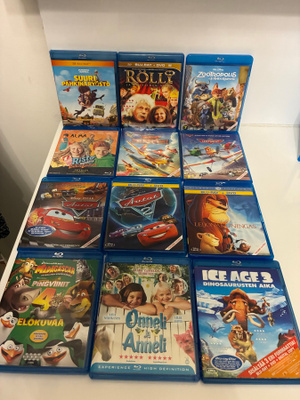 Lasten blu-ray elokuvia 15 kpl
