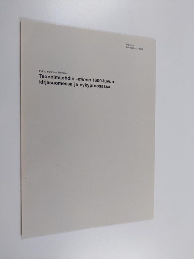 Pirkko Forsman Svensson : Teonnimijohdin -minen 1600-luvu...