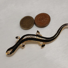 1980-luvun Attwood & Sawyer musta emali Gold plated kullattu - pikkukuva 3