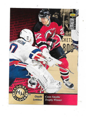 95-96 Collector`s Choice Hardware Heroes #392 Claude Lemieux