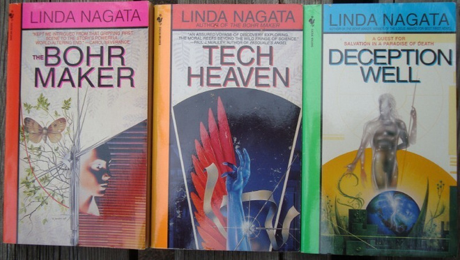 Linda Nagata Bohr Maker/Tech Heaven/Deception well (3 books)