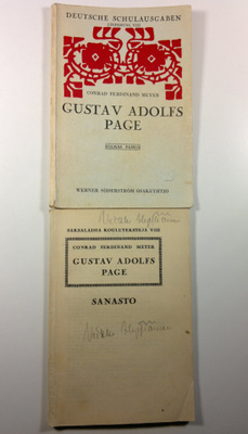 Conrad Ferdinand Meyer : Gustav Adolfs Page + sanasto