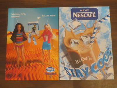 Nestle: kaksi mainoskorttia