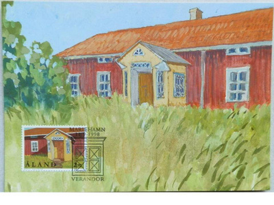 kortti ** Åland Rakennus - eril. maksimikortteja tai FDC