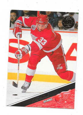 1993-94 LEAF #115 Yves Racine , Detroit Red Wings , Jokerit