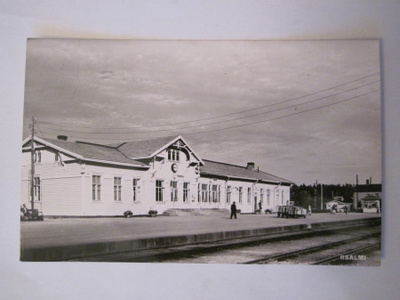 Postikortti Iisalmi Rautatieasema 1950-l Alkup.Mallikappale