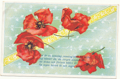 UNIKKOJA ja värssy - vanha Carte Postale