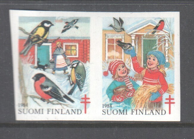 1984  Tub joulumerkki hammastamaton pari postituoreena.