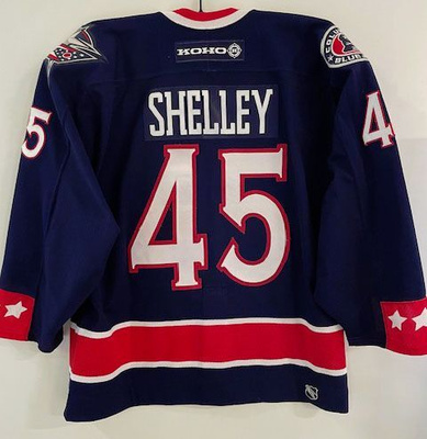 NHL GAME JERSEY Blue Jackets JODY SHELLEY# 45 (UUSI)