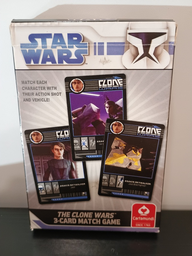 STAR WARS THE CLONE WARS 3-CARD MATCH GAME PELIKORTIT