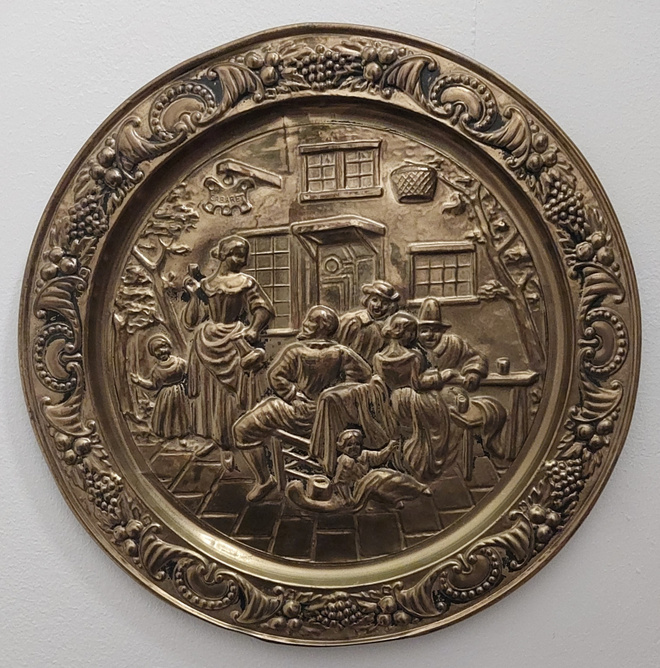 Vintage messinkilautanen Lombard England