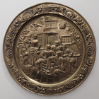 Vintage messinkilautanen Lombard England - pikkukuva 1