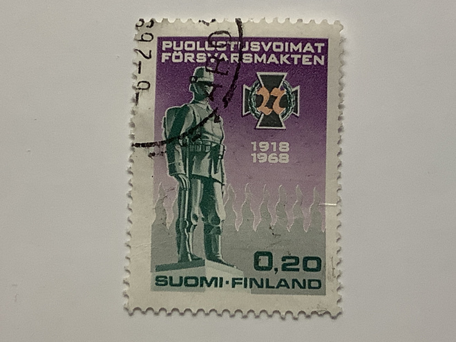 644 / 1968 Puolustuslaitos 50v 1/3 o leimattu