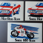 Shell Hot rod team ja  RR team moottoripyörä tarrat, 3 kpl - pikkukuva 2