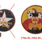 WW2 USAAF A-2 takin laivuemerkki B-10 takki 570th BS B-17 US - pikkukuva 3