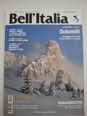 Bell’ Italia Febbraio 2026 matkailu taide kulttuuri