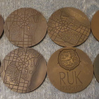 8 kpl RUK 1920–1970 pronssimitalit / Wirkkala / Hopeakskus - pikkukuva 2