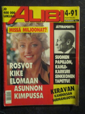 ALIBI RIKOKSIA KÄSITTELEVÄ LEHTI 4 / 1991