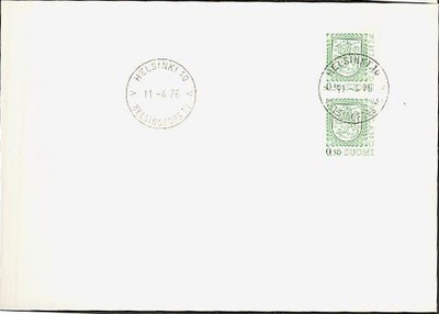 1976 50p leijona kaunisleimainen pari blankkokuorella