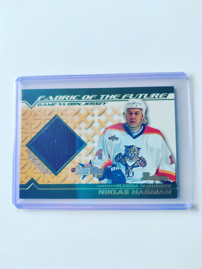 Niklas Hagman 02-03 Bowman Fabric of the Future Jersey