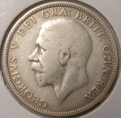 Britania. One florin 1928 hopea.
