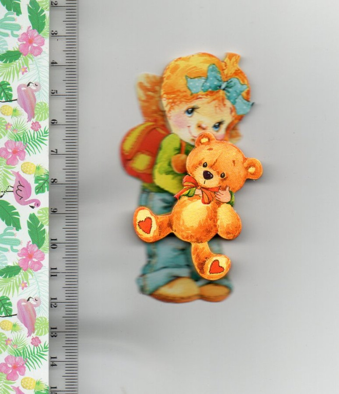 3D KORTTIKUVA°°TYTTÖ & NALLE°° /(Nro52)