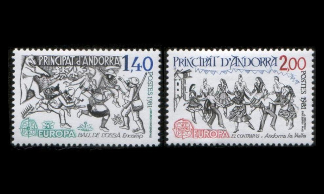 Andorra Fr 313-4 ** Europa kansanperinne (1981)