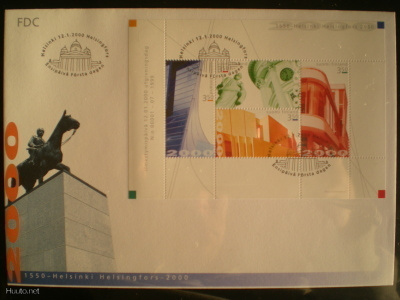 FDC Helsinki-juhlavihko 3,50 mk 12.1.2000 - LaPe 1497-1500