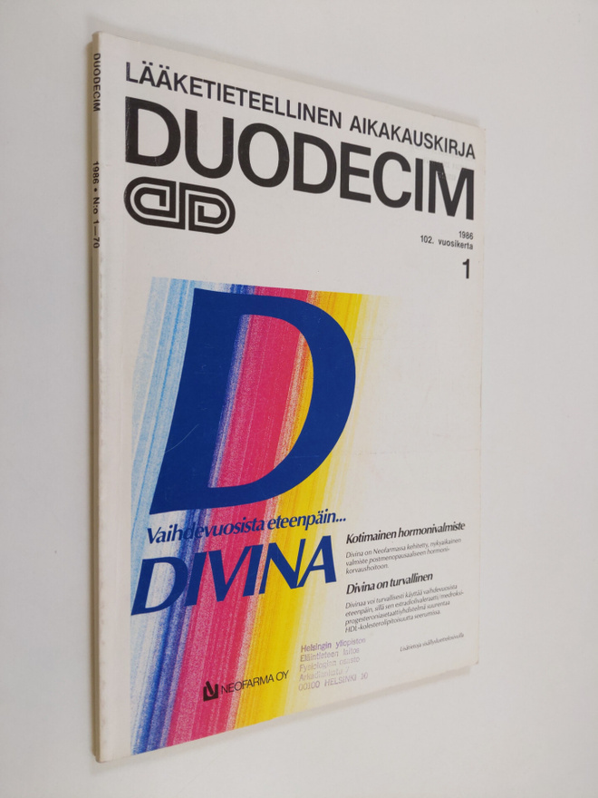 Lääketieteellinen aikakauskirja Duodecim 1/1986