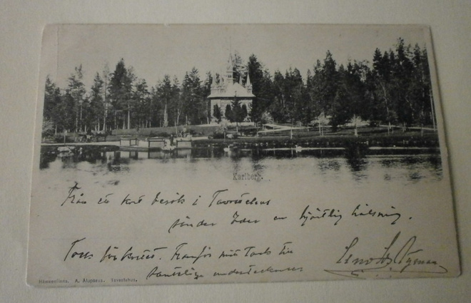 Hämeenlinna, Karlberg, Ruusutemppeli ja rantaa, p. 1900