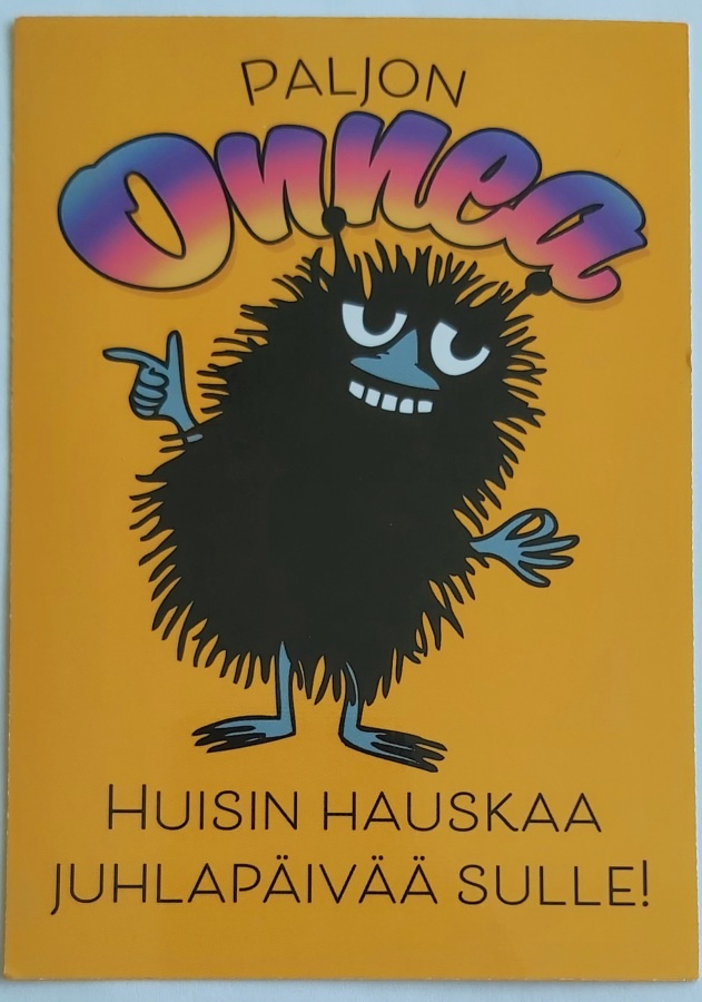 "PALJON ONNEA! HUISIN HAUSKAA.."-KULKEMATON POSTIKORTTI