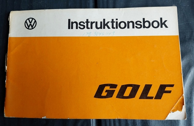 VW GOLF ruotsinkielinen ohjekirja 1975