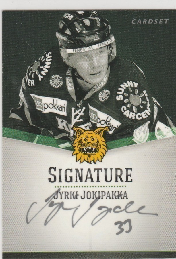 2012/13 Cardset Signature Jyrki Jokipakka Ilves