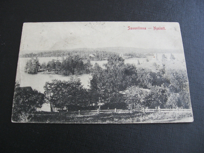 Savonlinna maisema. v1917 kulkenut postikortti