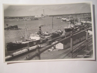 Postikortti Kotka Rautatie Juna 1950-l Alkup.Mallikappale