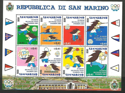 SAN MARINO Urheilu blokki 2001 **