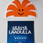 Vanhoja tarroja 2 kpl, Volvo tarra ja Itäkeskus tarra - pikkukuva 1