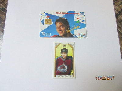 Teemu Selänne Puhelinkortti+ Stanley Cup kortti.