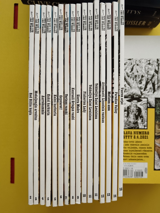 Nuori Tex Willer valikoima 3€/kpl