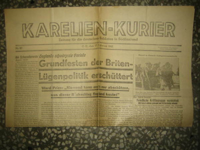 Rintamalehti: Karelien-Kurier 17.2.1942