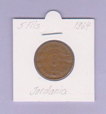 Jordania 5 Fils v.1964 KM#9