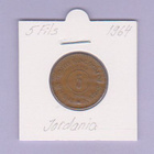 Jordania 5 Fils v.1964 KM#9 - pikkukuva 1