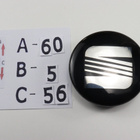 Seat vannekeskiöt – Musta-Kromi – 60mm (4kpl sar - pikkukuva 2