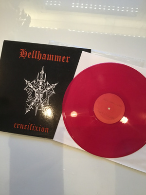 Hellhammer . Crucifixion pink LP vinyyli unofficial numbered